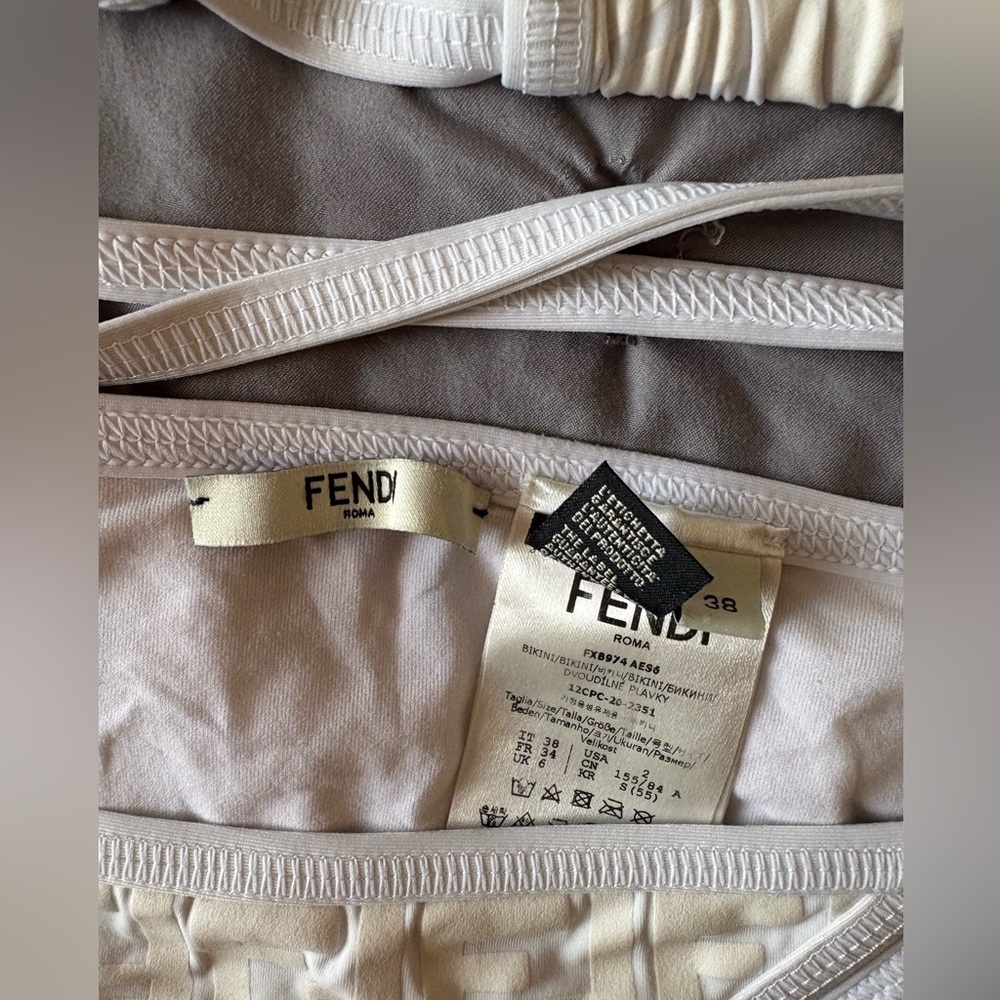 Fendi logo print bikini milk white - Picture 5 of 6